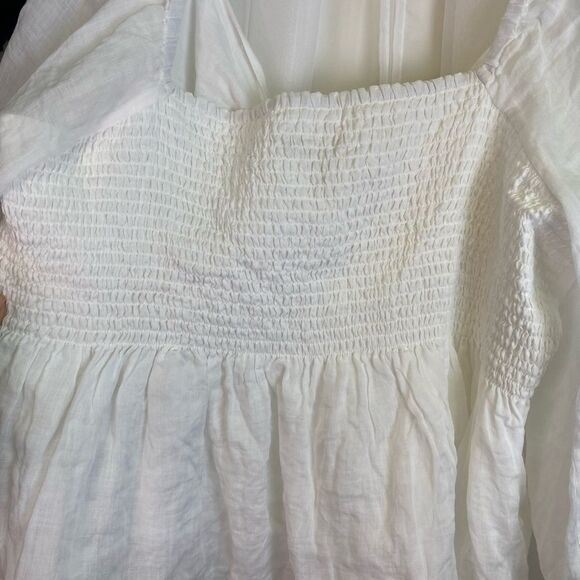 Banana Republic White Blouse with Puff Sleeves - Picture 5 of 12